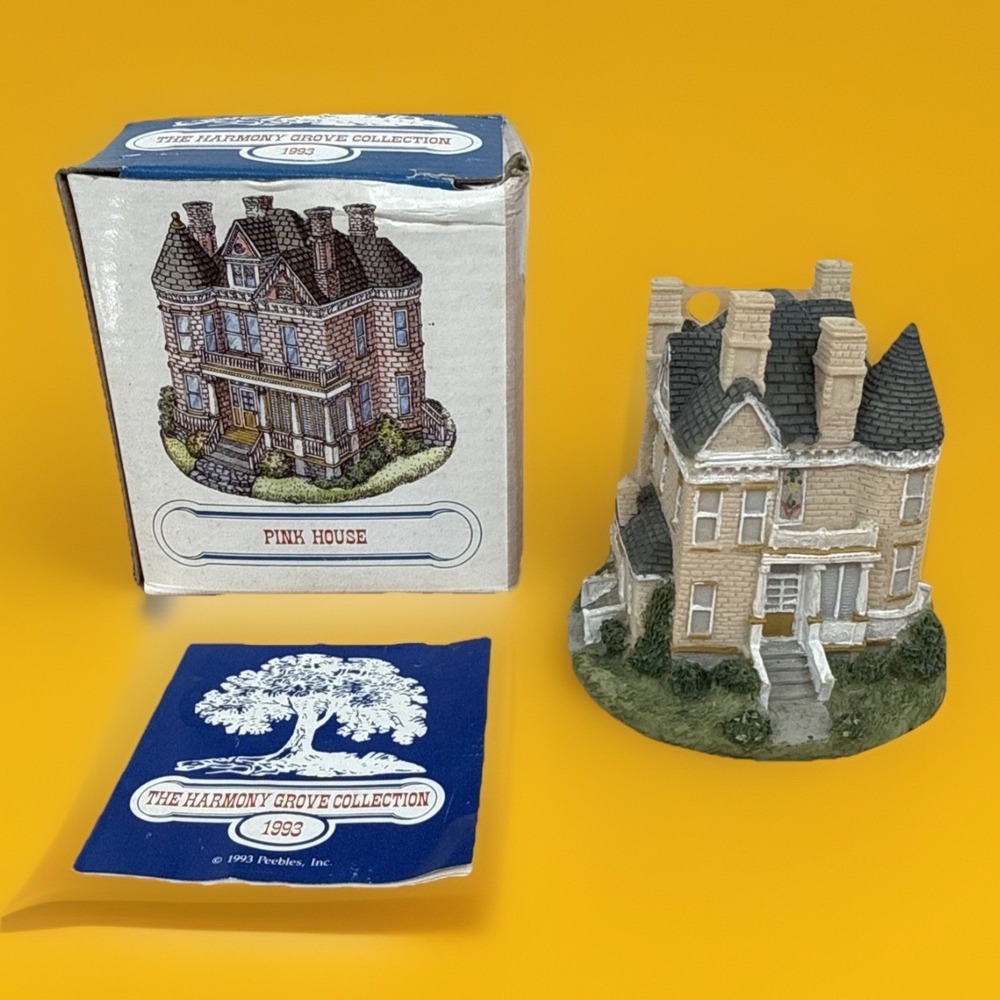 Harmony‎ Grove Collection 1993 Pink House (PS13) Miniature Village Peebles Inc